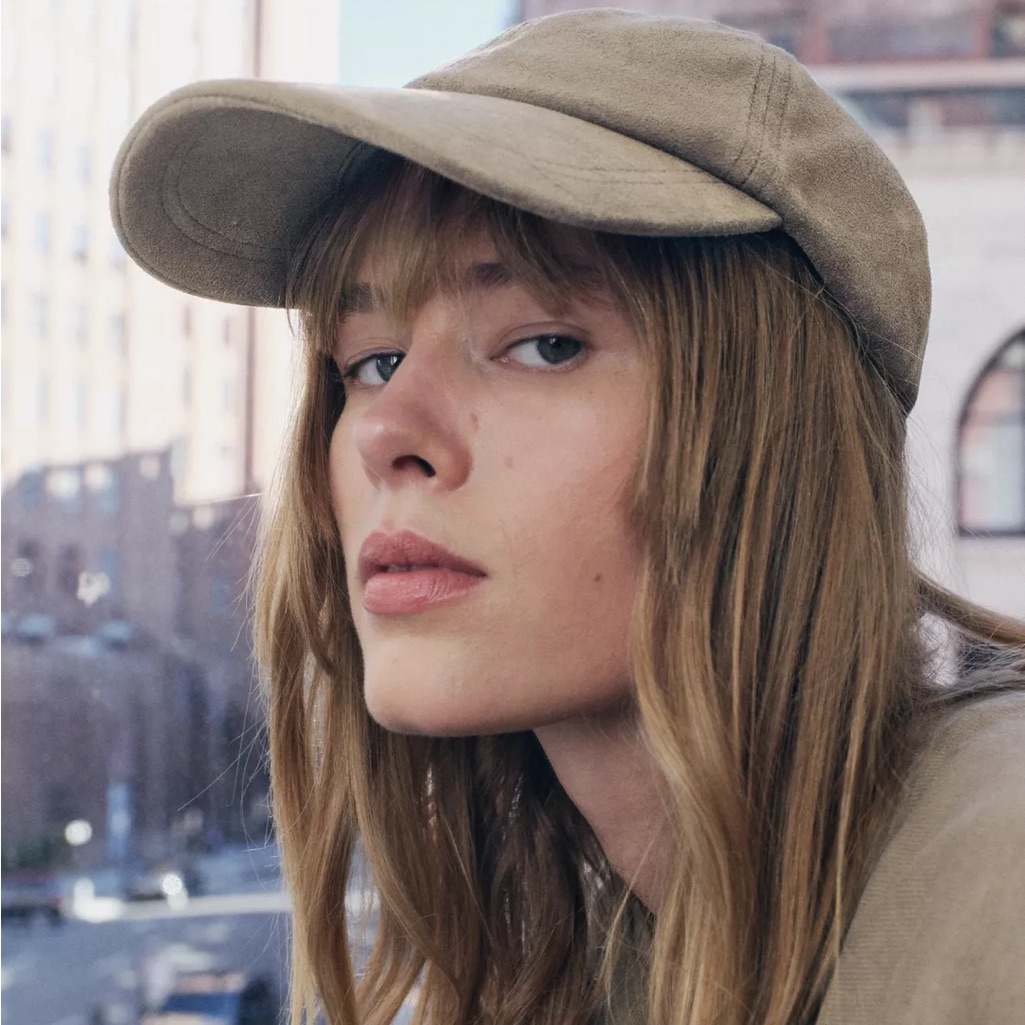 Zara Suede Leather Cap